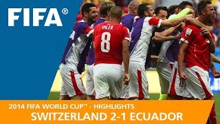 Switzerland v Ecuador  2014 FIFA World Cup  Match Highlights [upl. by Amesari]