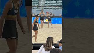 Hayley Harward digs Geena Urango and High Lines over Toni Rodriguez beachvolleyball [upl. by Kilan403]