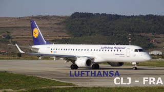 FULL TAKEOFF  Lufthansa E190LR  CLJ  FRA [upl. by Marv]