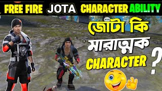 free fire এ jota কি মারাত্মক character🤔 jota character ability  jota character in free fire [upl. by Steddman]