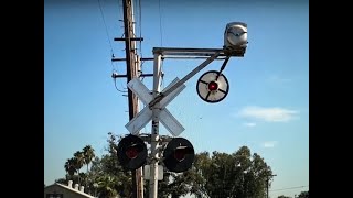 Lighted Wig Wag Railroad Crossing in San Joaquin Valley [upl. by Isolda]