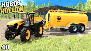 FERTILIZING THE GRASSLAND WITH A NEW SLURRY SPREADER Hobos Hollow X4 FS22 Ep 40 [upl. by Kincaid426]