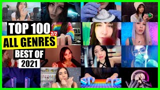 ASMR  BEST OF 2021 All Genres  TOP 100  Part 2 of 2  ASMR Charts [upl. by Llenrev292]