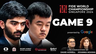 Game 9 Commentary with GM David Howell and IM Jovanka Houska  FIDE World Championship Match 2024 [upl. by Shellie]