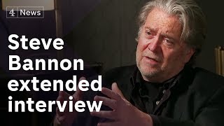 Steve Bannon extended interview on Europes farright and Cambridge Analytica [upl. by Knowling]