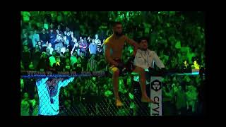 Khamzat Chimaev Sits on Octagon beside Darren Till As Gilbert Burns Walks Out [upl. by Tare]