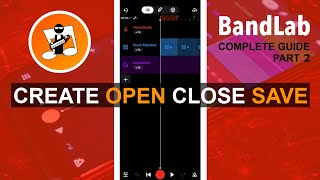 How to create open close and save projects in Bandlab [upl. by Raeann818]