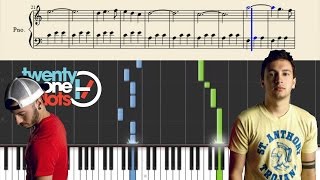 twenty one pilots Implicit Demand For Proof  Piano Tutorial  Sheets [upl. by Elisabet]