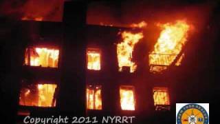 FDNY 2192011 Brooklyn 5 Alarm fire 346 East 29 St near Ave D [upl. by Taddeo]