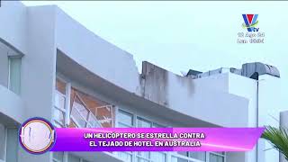 Un helicóptero se estrella contra el tejado de un hotel en Australia [upl. by Shadow]