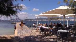 Puerto Pollensa  the Square and along Pine Walk  July 2014 [upl. by Nosyd150]