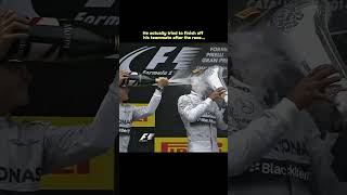 Lewis Hamilton has unexpected moments with Nico Rosberg on the podium in Formula 1 [upl. by Araik]