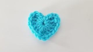 How to Crochet a HEART mini size  For Absolute Beginners [upl. by Hawthorn323]