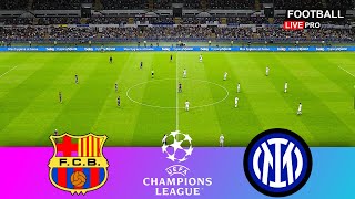 Barcelona vs Inter Milan  UEFA Champions League Full Match All Goals  eFootball PES Gameplay [upl. by Salvador474]