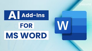 How to Add AI Addins in Microsoft Word  Enhance Your Documents with AI [upl. by Vish219]