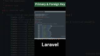 Laravel primary amp foreign Key  How to apply primary and foreign in laravel laravel shorts [upl. by Sanson]