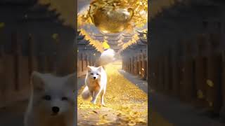 A white fox with magic a thousandyearold white fox an ancient mythical beast a fox [upl. by Inot]