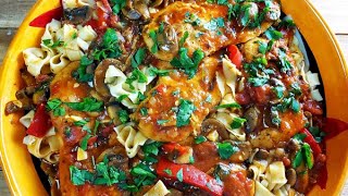 Chicken Cacciatore  Hunters Chicken Recipe [upl. by Sanburn]