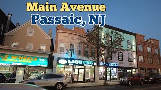 Evening walk on Main Avenue in Passaic NJ  Burgess Pl to Park Pl [upl. by Herring]