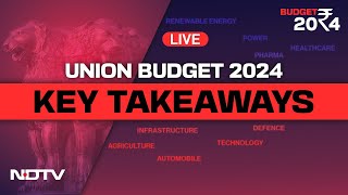 Budget 2024 Highlights  Nirmala Sitharaman Budget Speech Key Takeaways [upl. by Ainehta163]