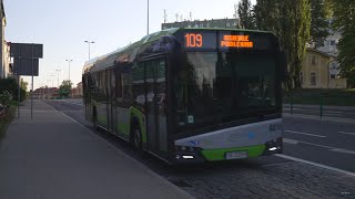 Poland Olsztyn bus 109 ride from Osiedle Podgrodzie to Osiedle Podleśna [upl. by Alomeda]