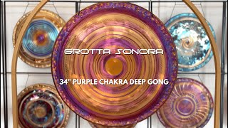 Grotta Sonora  34quot Purple Chakra Deep Gong  C 70 Hz [upl. by Atteynot799]