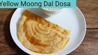 How to make yellow moong dal dosa using cooked rice  Paasi Paruppu Dosai  Yellow Lentil Dosa [upl. by Mcgraw847]