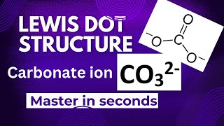 Master CO3 2 lewis dot structure  Carbonate ion [upl. by Animas]