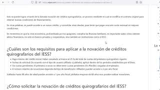 ¿Cómo se pueden refinanciar los créditos quirografarios del IESS [upl. by Stoops]