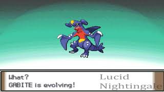 Pokemon Platinum Gible Evolves to Gabite and to Garchomp [upl. by Ysnap]