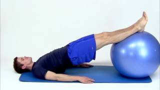 EXERCISE BALL  HAMSTRING CURLS hep2go [upl. by Wendie78]