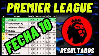 TABLA DE POSICIONES DE LA PREMIER LEAGUE 20242025 FECHA 10 RESULTADOS Y CLASIFICACIÓN LIGA INGLESA [upl. by Erich]