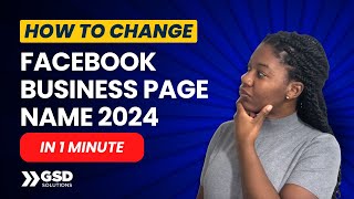 How to Change Facebook Business Page Name 2024  1 Minute Tutorial [upl. by Alick223]