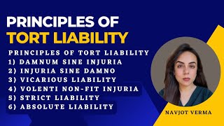 Principles of tort liability  Damnum sine injuria  Injuria sine damno vicarious liability [upl. by Alford]