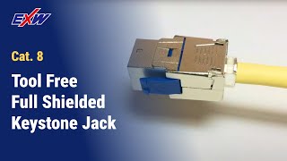 How to terminate the GHMT Verified RJ45 Connector Cat8 Tool Free Full Shielded Keystone Jack [upl. by Stillman]