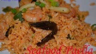 Quick and Easy Seafood Paella Filipino Version [upl. by Eniluqaj]