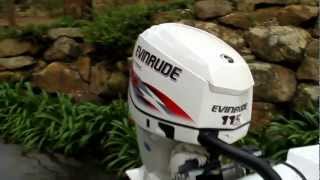 2011 Evinrude Etec 115 HO Start Up and Idle on Trailer [upl. by Platus951]