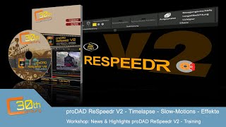 Highlights zum VideoLernkurs für proDAD ReSpeedr V2  SpeedTool [upl. by Ilsa]