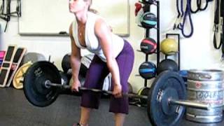 How to Do a Romanian Deadlift with Barbell for Women [upl. by Ynhoj969]