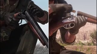 Red Dead Redemption 2  RDR1 vs RDR2  Weapon Comparison [upl. by Nivrac515]