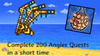 Tips for Completing 200 Angler Quests in a short time and easy way in Terraria [upl. by Suoirrad]