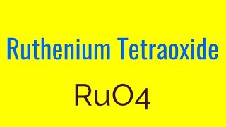 Ruthenium Tetroxide notes MSc 4 sem [upl. by Suraved477]