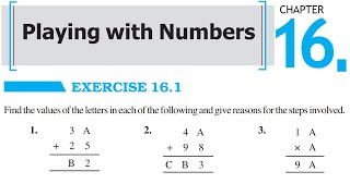 Chapter 16 Playing With Numbers  Exercise 161 Basic  Class 8 Maths RBSE CBSE NCERT [upl. by Nerta]