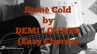 Demi Lovato  Stone cold  very easy guitar chords [upl. by Miuqaoj]