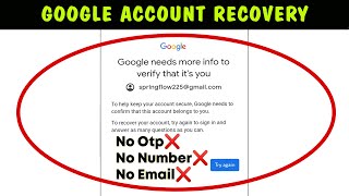 Gmail account recovery 2024  How to recover Gmail account  Google account recovery [upl. by Gage]