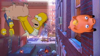 Marvel’s SpiderMan Remastered  SpiderPig From The Simpsons [upl. by Annaoj292]