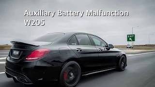 Auxiliary battery malfunction fault on w205 how to fix [upl. by Raimondo165]