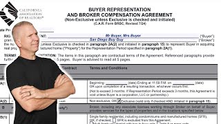 Buyer Representation Agreement Explained  California Real Estate Broker Compensation [upl. by Nahta]