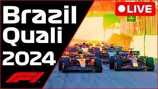 🔴F1 LIVE  Brazil GP QUALI HEAVY RAIN  Commentary  Live Timing [upl. by Llennoc]