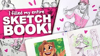 I FINISHED MY SKETCHBOOK  Full Sketchbook Tour 19 [upl. by Beitnes]